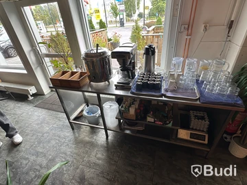 Cafétillbehör, kaffebryggare och servering
