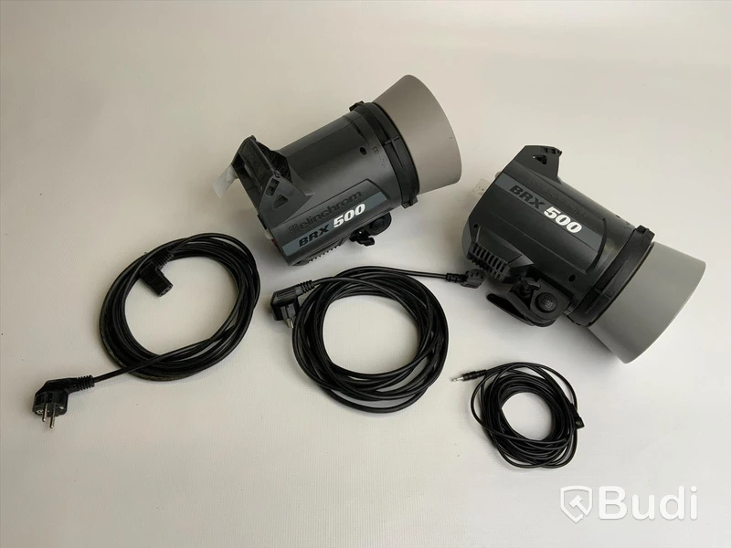Elinchrom Blixt. BRX 500 kit. 2st blixtrar, 2st elsladd och 1st syncsladd.