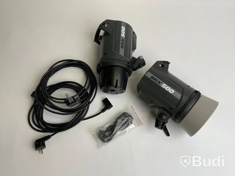 Elinchrom Blixt. BRX 500 kit. 2st blixtrar, 2st elsladd och 1st syncsladd.