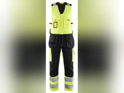 VÄSTBYXA BLK 2653-1804, GUL\/SVART VARSEL KL2 STL. D112
