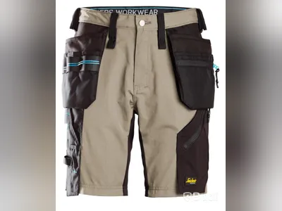 (NEW) SNICKERS 6110 SHORTS KHAKI/BLACK LW HF 37.5® SIZE 50
