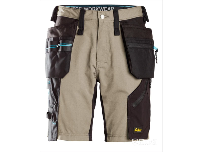(NEW) SNICKERS 6110 SHORTS KHAKI/BLACK LW HF 37.5® SIZE 50