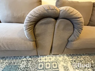 Två 2-sitssoffor, beige tyg
