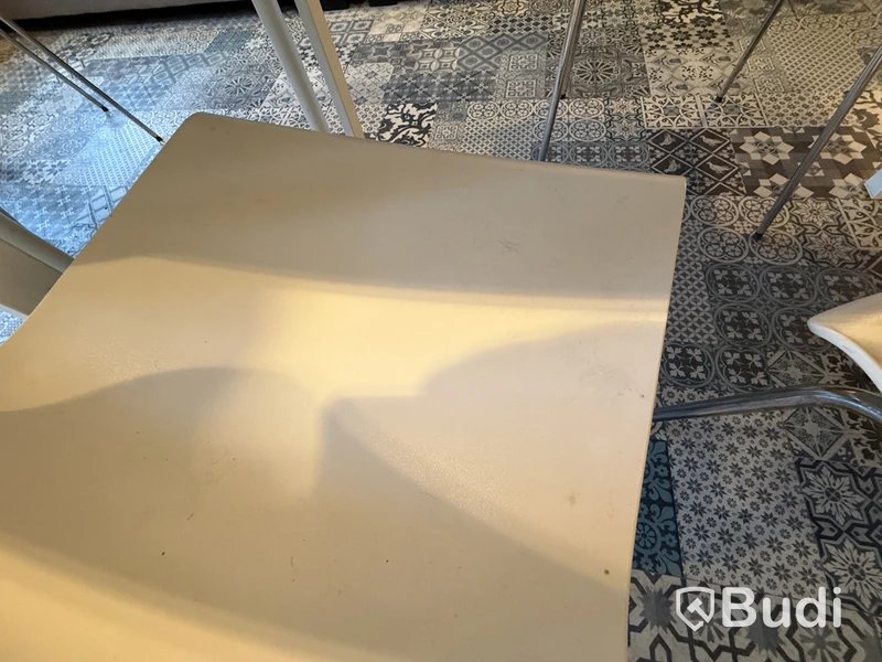 Dining set with white table and 3 chairs