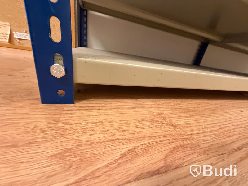 Steel shelving unit, two sections