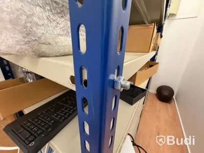 Steel shelving unit, two sections