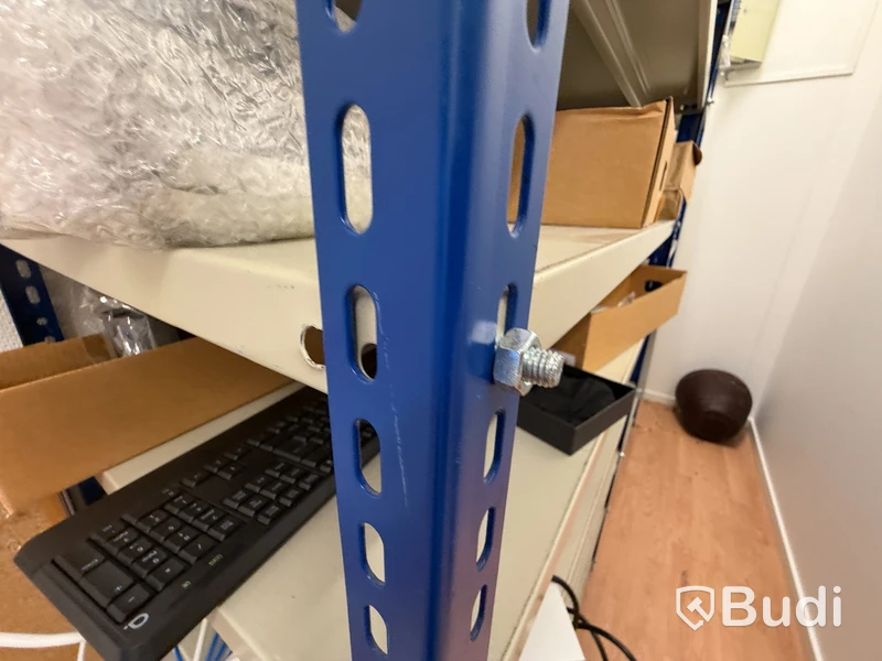 Steel shelving unit, two sections