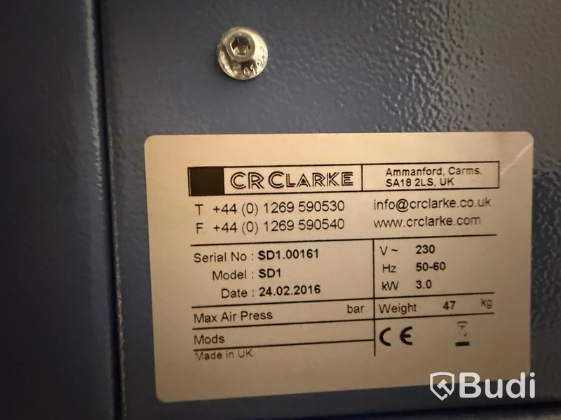 CR Clarke, Varmluftsugn 200FD, 3 kW och Vaccuum det transfer unit EP1, SD1.