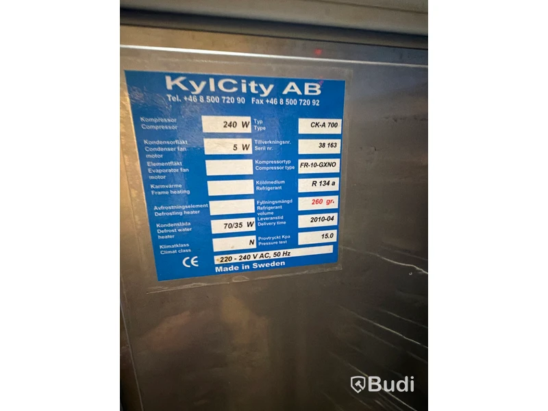 KylCity refrigerator and freezer cabinets, stainless steel