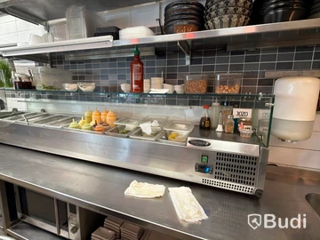 Kylbänk Tefcold Gastro Line, glasöverbyggnad