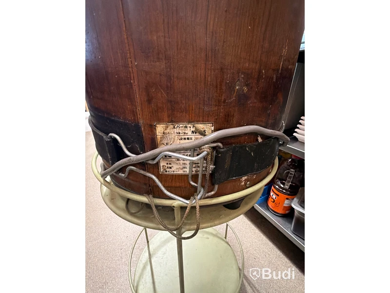 Everhot food warmer, wood and metal