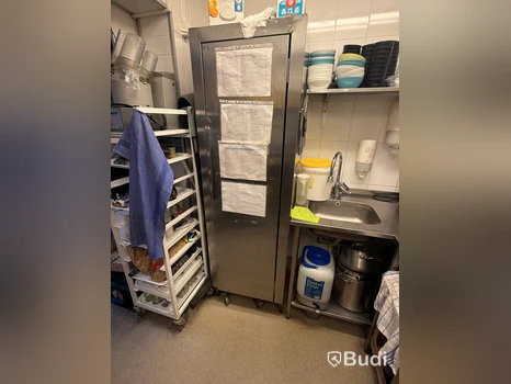 Stainless steel cleaning supply cabinet