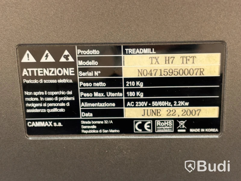 Löpband Fassi TX H7 TFT
