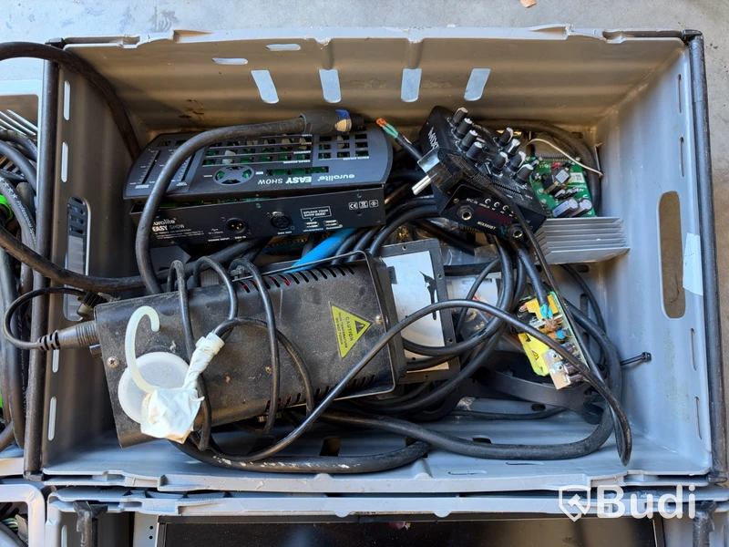 Lot of cables and electronic components