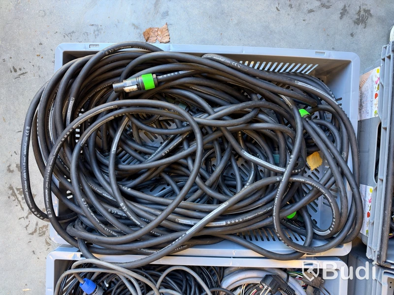 Lot of cables and electronic components