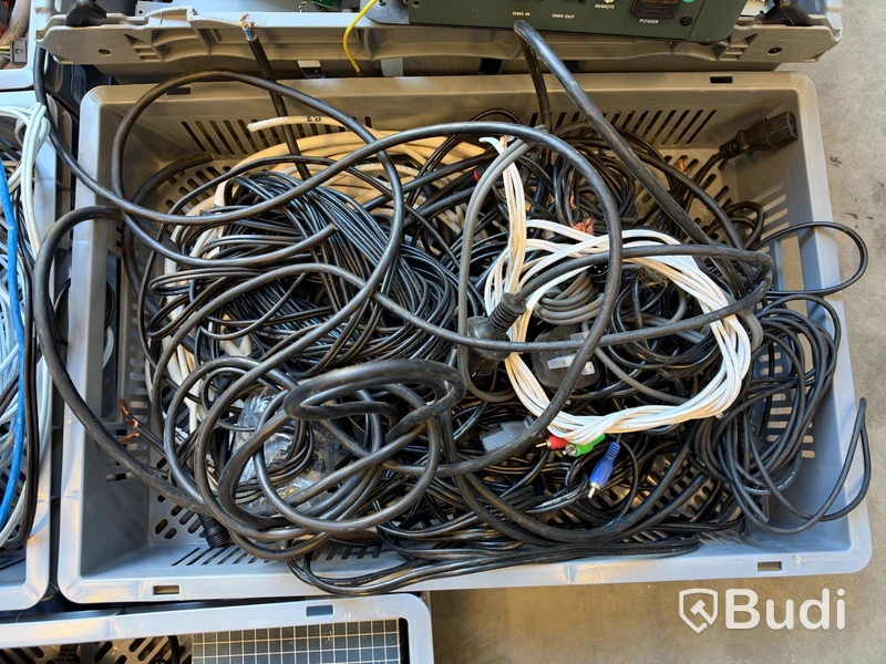 Lot of cables and electronic components