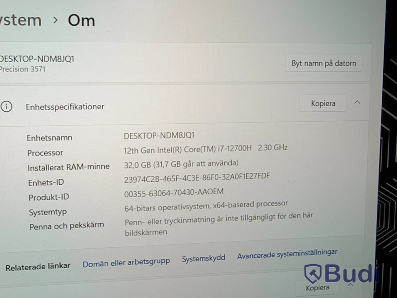 Dell Precision 3571 Laptop | i7 | 32 GB RAM