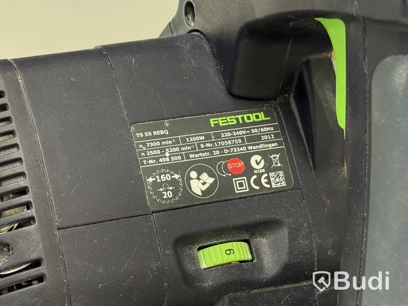 Festool TS 55 REBQ Plunge Saw incl. guide rail and storage bag