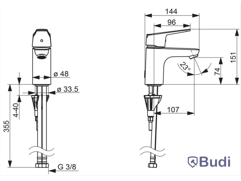 ORAS VEGA TS-BL MATT SVART, ECO. 3S. 1810FG-33