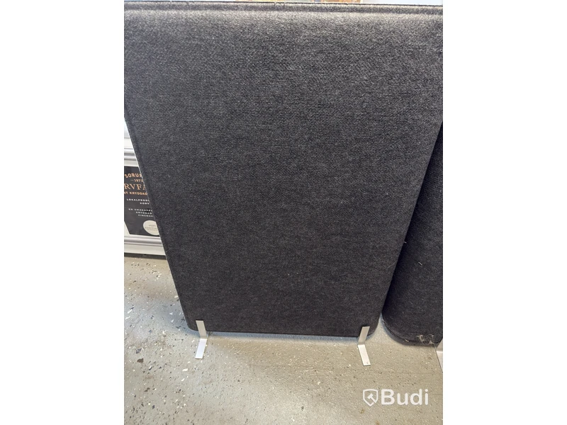 Freestanding screens, 2 pcs, grey felt fabric