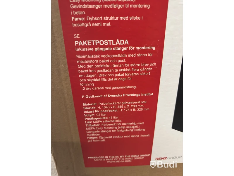 MEFA parcel mailbox, 92 litres