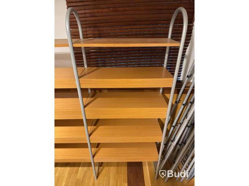 Shelving units, 17 end frames and 78 shelves