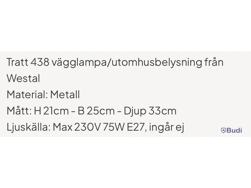 (NEW) WESTAL TRATT MICRO WALL LIGHT IP23, BLACK, WITHOUT LIGHT SOURCE