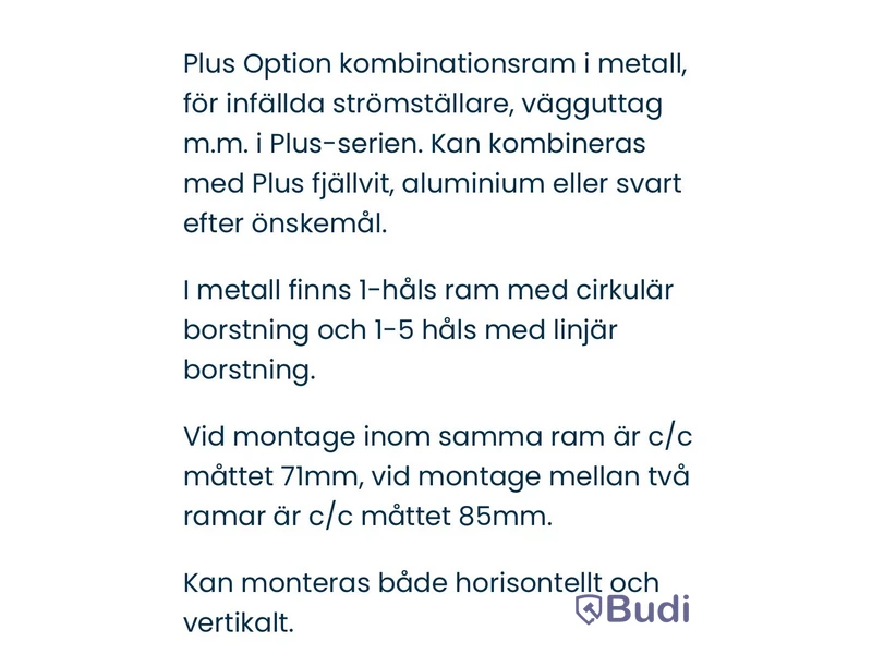 KOMBINATIONSRAM STÅL ELKO PLUS OPTION