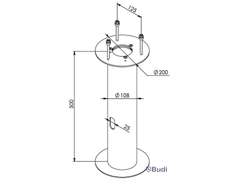 2 ST. MARKFÄSTEN NORLYS METAL BASE 1231, FÖR NEDGRÄVNING
