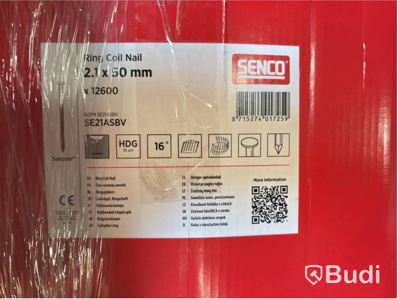 12600 ST. RULLBANDADE SPIKAR SENCO 16° KONISK SEN, 50X2,1MM WIREB SPIK 12600ST\/FP
