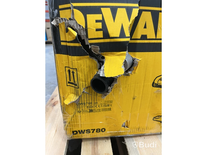 (NEW) DEWALT DWS780 SLIDING MITRE SAW, 305 MM. XPS. 1675W. 230V NOTE: DAMAGED BOX!