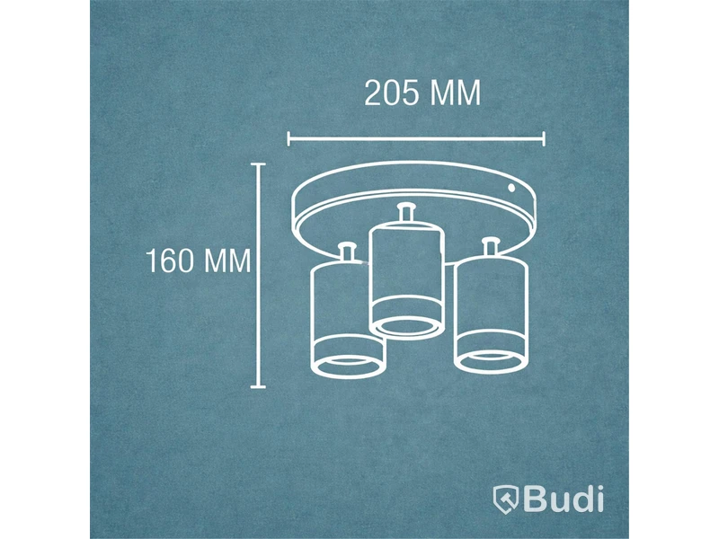 4 ST. TAKLAMPA GELIA ÄLÖ RONDELL 3 SPOT SVART