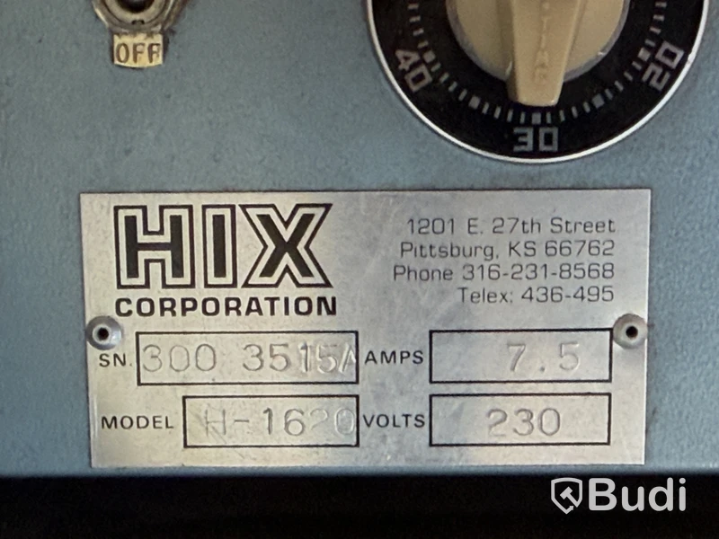 Värmepress HIX H-1620, manuell