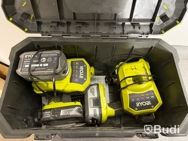 Batteriverktyg Ryobi, varmlufts- och limpistol