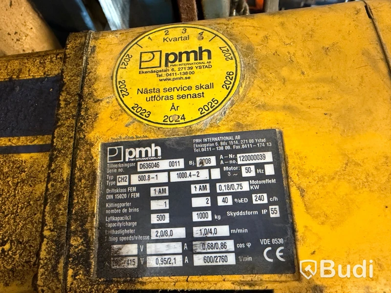 PMH 500 kg overhead crane (dismantled)