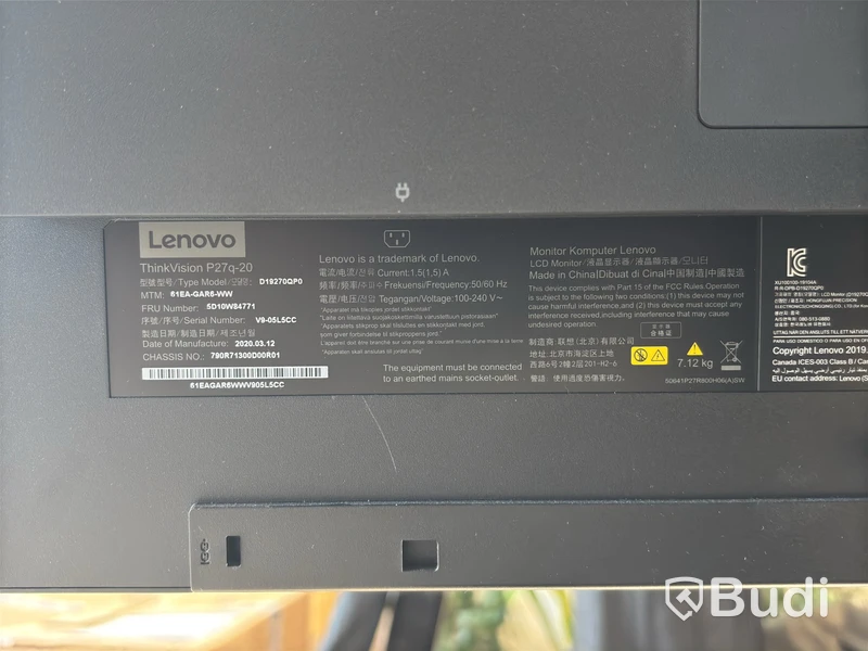Lenovo ThinkVision P27q-30 monitor, 27-inch, QHD 2560 x 1440