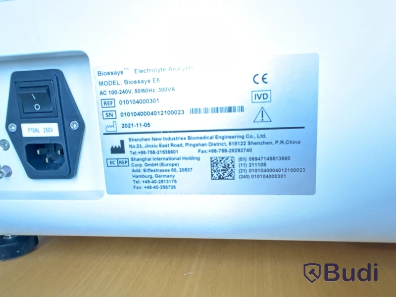6 Electrolyte Analyzers, Snibe Biossays E6,