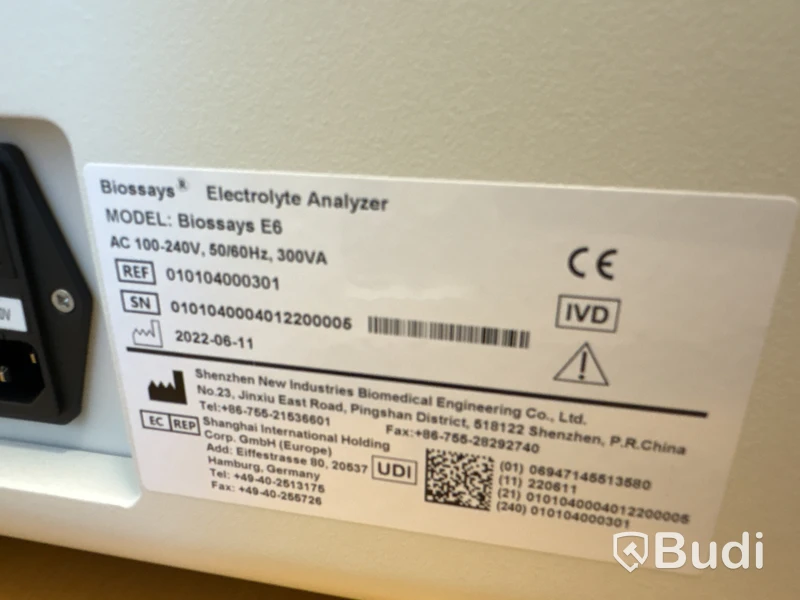 6 Electrolyte Analyzers, Snibe Biossays E6,