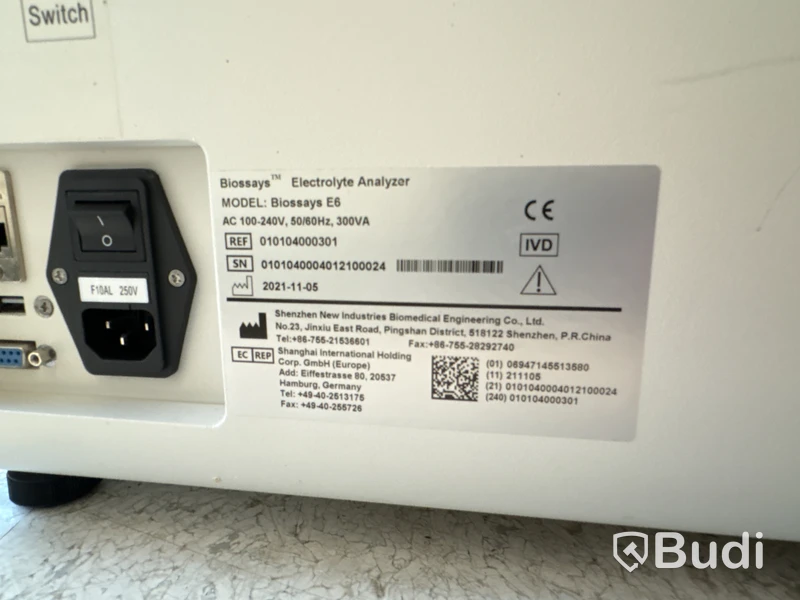 6 Electrolyte Analyzers, Snibe Biossays E6,