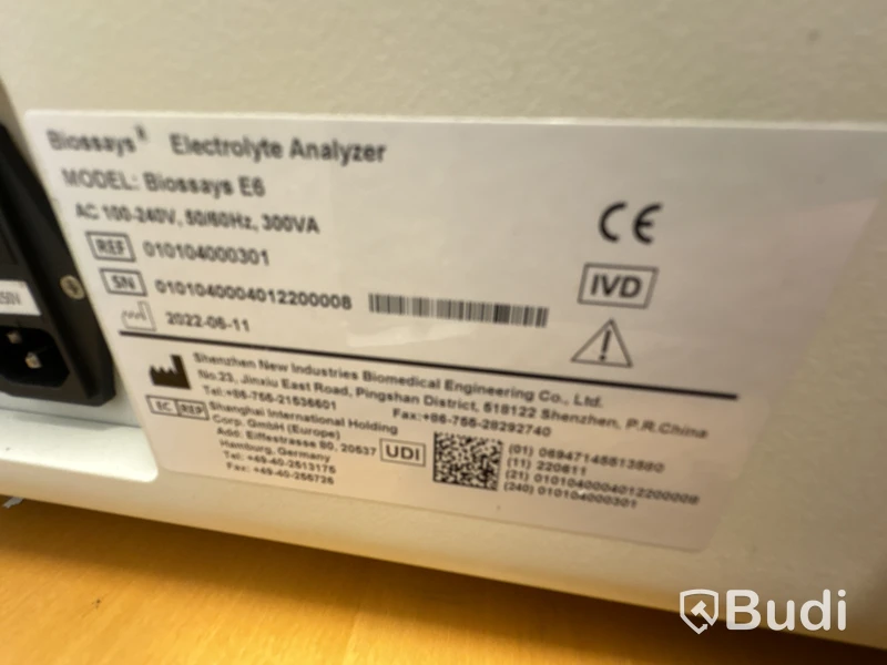 6 Electrolyte Analyzers, Snibe Biossays E6,