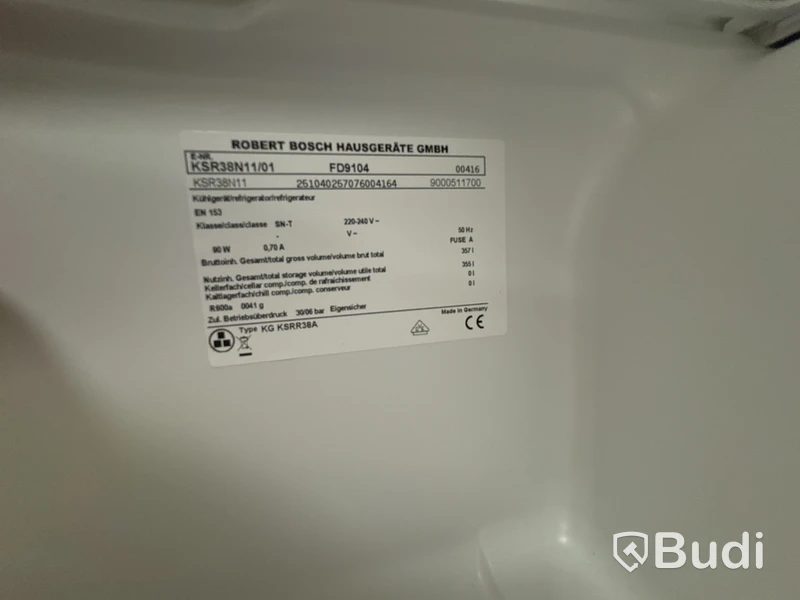 Kylskåp Bosch KSR38N11, 355 liter