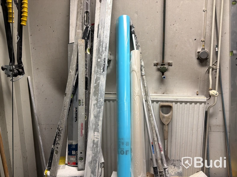 Parti byggmaterial och handverktyg