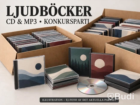 Lagerparti ljudböcker på CD och MP3 – säljs i ett utrop