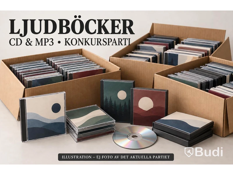 Lagerparti ljudböcker på CD och MP3 – säljs i ett utrop