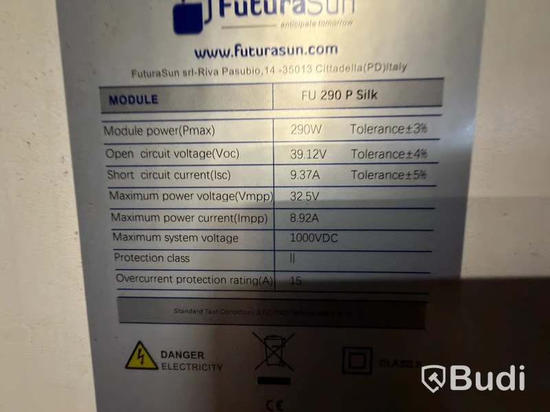 Solar panels, 6 assorted modules