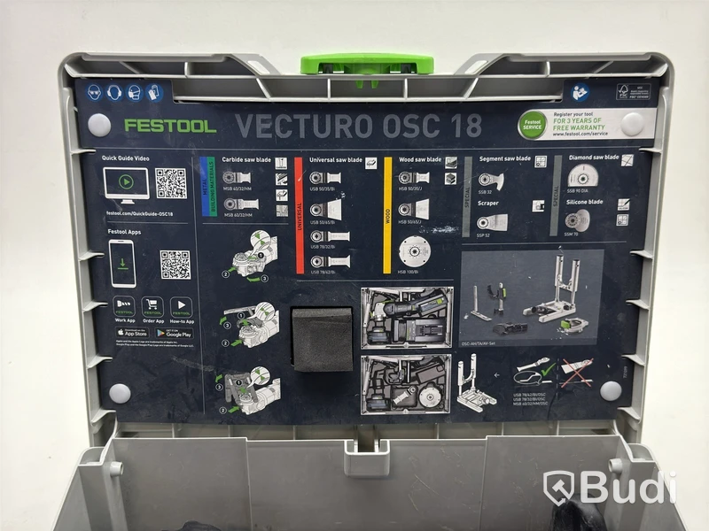 Multiverktyg Festool OSC 18 inkl. förvaringsväska