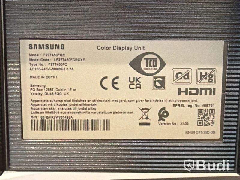 2 Samsung 27" monitors