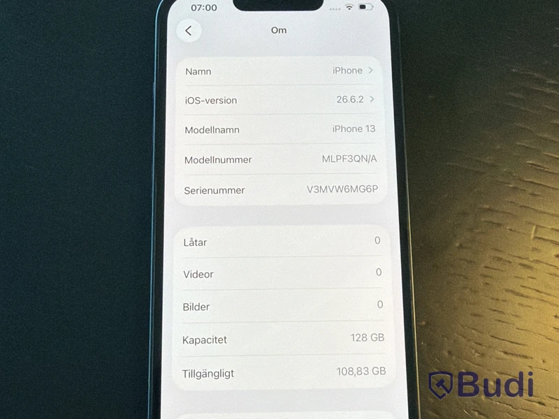 iPhone 13, 128 GB, blå