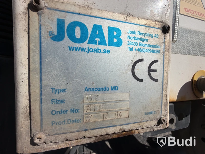 Sopbil Volvo FE 4X2 med Joab Anaconda 15,2 m3 aggregat -2017