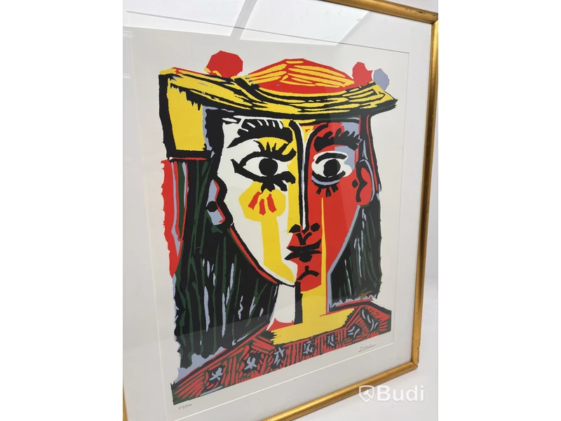 Print after Picasso, Woman with Hat